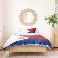 Personalized Sint Maarten Flag day Bedding Set Semper progrediens Flag Style
