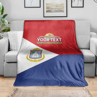 Personalized Sint Maarten Flag day Blanket Semper progrediens Flag Style