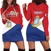 Personalized Sint Maarten Flag day Hoodie Dress Semper progrediens Flag Style