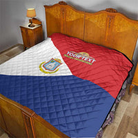 Personalized Sint Maarten Flag day Quilt Semper progrediens Flag Style