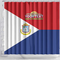 Personalized Sint Maarten Flag day Shower Curtain Semper progrediens Flag Style