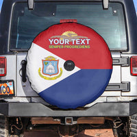 Personalized Sint Maarten Flag day Spare Tire Cover Semper progrediens Flag Style