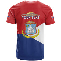 Personalized Sint Maarten Flag day T Shirt Semper progrediens Flag Style