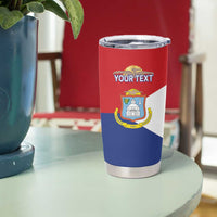 Personalized Sint Maarten Flag day Tumbler Cup Semper progrediens Flag Style