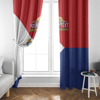 Personalized Sint Maarten Flag day Window Curtain Semper progrediens Flag Style