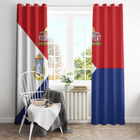 Personalized Sint Maarten Flag day Window Curtain Semper progrediens Flag Style