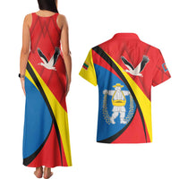 Lithuania Marijampole County Couples Matching Tank Maxi Dress and Hawaiian Shirt Marijampoles apskritis