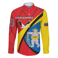 Lithuania Marijampole County Family Matching Off The Shoulder Long Sleeve Dress and Hawaiian Shirt Marijampoles apskritis