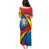 Lithuania Marijampole County Family Matching Puletasi and Hawaiian Shirt Marijampoles apskritis