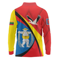 Lithuania Marijampole County Long Sleeve Polo Shirt Marijampoles apskritis