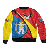 Lithuania Marijampole County Sleeve Zip Bomber Jacket Marijampoles apskritis LT17 - Wonder Print Shop