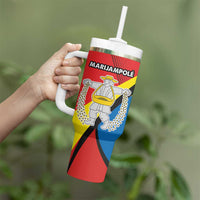 Lithuania Marijampole County Tumbler With Handle Marijampoles Apskritis LT17 - Wonder Print Shop