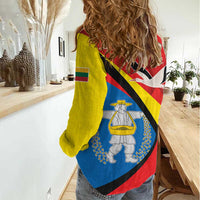Lithuania Marijampole County Women Casual Shirt Marijampoles apskritis LT17 - Wonder Print Shop