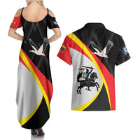 Lithuania Panevezys County Couples Matching Summer Maxi Dress and Hawaiian Shirt Panevezio Apskritis