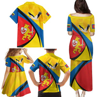 Lithuania Taurage County Family Matching Puletasi and Hawaiian Shirt Taurages Apskritis