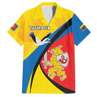 Lithuania Taurage County Family Matching Tank Maxi Dress and Hawaiian Shirt Taurages Apskritis