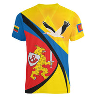 Lithuania Taurage County Women V-Neck T-Shirt Taurages Apskritis LT17 - Wonder Print Shop