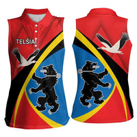 Lithuania Telsiai County Women Sleeveless Polo Shirt Telsiu Apskritis LT17 - Wonder Print Shop