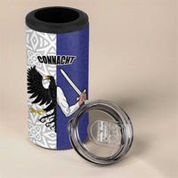 Personalized Ireland Connacht Black Eagle and Armed hand 4 in 1 Can Cooler Tumbler Connachta Flag Style with Celtic Patern