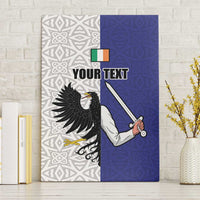 Personalized Ireland Connacht Black Eagle and Armed hand Canvas Wall Art Connachta Flag Style with Celtic Patern