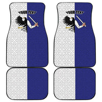 Personalized Ireland Connacht Black Eagle and Armed hand Car Mats Connachta Flag Style with Celtic Patern