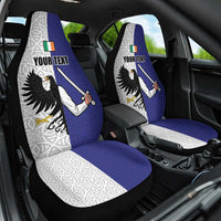 Personalized Ireland Connacht Black Eagle and Armed hand Car Seat Cover Connachta Flag Style with Celtic Patern