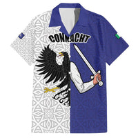 Personalized Ireland Connacht Black Eagle and Armed hand Family Matching Long Sleeve Bodycon Dress and Hawaiian Shirt Connachta Flag Style with Celtic Patern