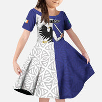 Personalized Ireland Connacht Black Eagle and Armed hand Family Matching Off Shoulder Maxi Dress and Hawaiian Shirt Connachta Flag Style with Celtic Patern