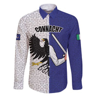 Personalized Ireland Connacht Black Eagle and Armed hand Family Matching Puletasi and Hawaiian Shirt Connachta Flag Style with Celtic Patern