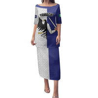 Personalized Ireland Connacht Black Eagle and Armed hand Family Matching Puletasi and Hawaiian Shirt Connachta Flag Style with Celtic Patern