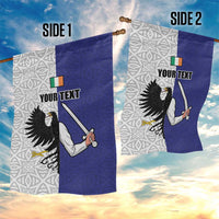 Personalized Ireland Connacht Black Eagle and Armed hand Garden Flag Connachta Flag Style with Celtic Patern