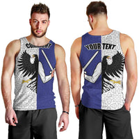 Personalized Ireland Connacht Black Eagle and Armed hand Men Tank Top Connachta Flag Style with Celtic Patern