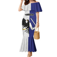 Personalized Ireland Connacht Black Eagle and Armed hand Mermaid Dress Connachta Flag Style with Celtic Patern