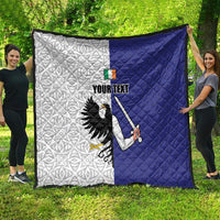 Personalized Ireland Connacht Black Eagle and Armed hand Quilt Connachta Flag Style with Celtic Patern