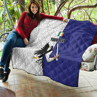 Personalized Ireland Connacht Black Eagle and Armed hand Quilt Connachta Flag Style with Celtic Patern
