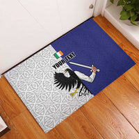 Personalized Ireland Connacht Black Eagle and Armed hand Rubber Doormat Connachta Flag Style with Celtic Patern