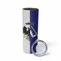 Personalized Ireland Connacht Black Eagle and Armed hand Skinny Tumbler Connachta Flag Style with Celtic Patern