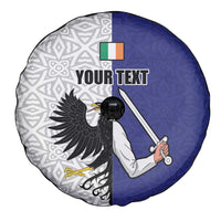 Personalized Ireland Connacht Black Eagle and Armed hand Spare Tire Cover Connachta Flag Style with Celtic Patern