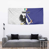 Personalized Ireland Connacht Black Eagle and Armed hand Tapestry Connachta Flag Style with Celtic Patern