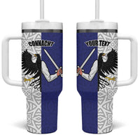 Personalized Ireland Connacht Black Eagle and Armed hand Tumbler With Handle Connachta Flag Style with Celtic Patern