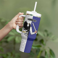 Personalized Ireland Connacht Black Eagle and Armed hand Tumbler With Handle Connachta Flag Style with Celtic Patern