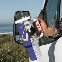 Personalized Ireland Connacht Black Eagle and Armed hand Tumbler With Handle Connachta Flag Style with Celtic Patern