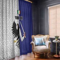 Personalized Ireland Connacht Black Eagle and Armed hand Window Curtain Connachta Flag Style with Celtic Patern