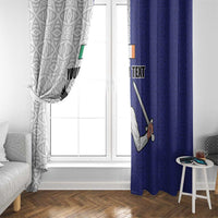 Personalized Ireland Connacht Black Eagle and Armed hand Window Curtain Connachta Flag Style with Celtic Patern