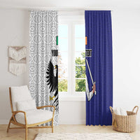 Personalized Ireland Connacht Black Eagle and Armed hand Window Curtain Connachta Flag Style with Celtic Patern