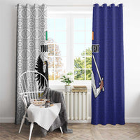 Personalized Ireland Connacht Black Eagle and Armed hand Window Curtain Connachta Flag Style with Celtic Patern