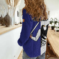 Personalized Ireland Connacht Black Eagle and Armed hand Women Casual Shirt Connachta Flag Style with Celtic Patern