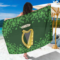 Ireland Leinster Gold Irish Harp with Shamrock Sarong Laighin Flag With Shamrock Patern
