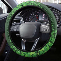 Ireland Leinster Gold Irish Harp with Shamrock Steering Wheel Cover Laighin Flag With Shamrock Patern