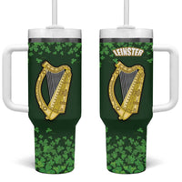 Ireland Leinster Gold Irish harp with Shamrock Tumbler With Handle Laighin Flag With Shamrock Patern